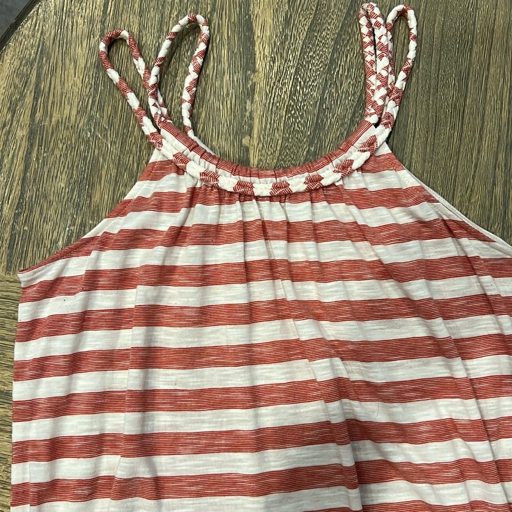 Forever 21 Women’s Large Tank Top - Cream with Red Stripes